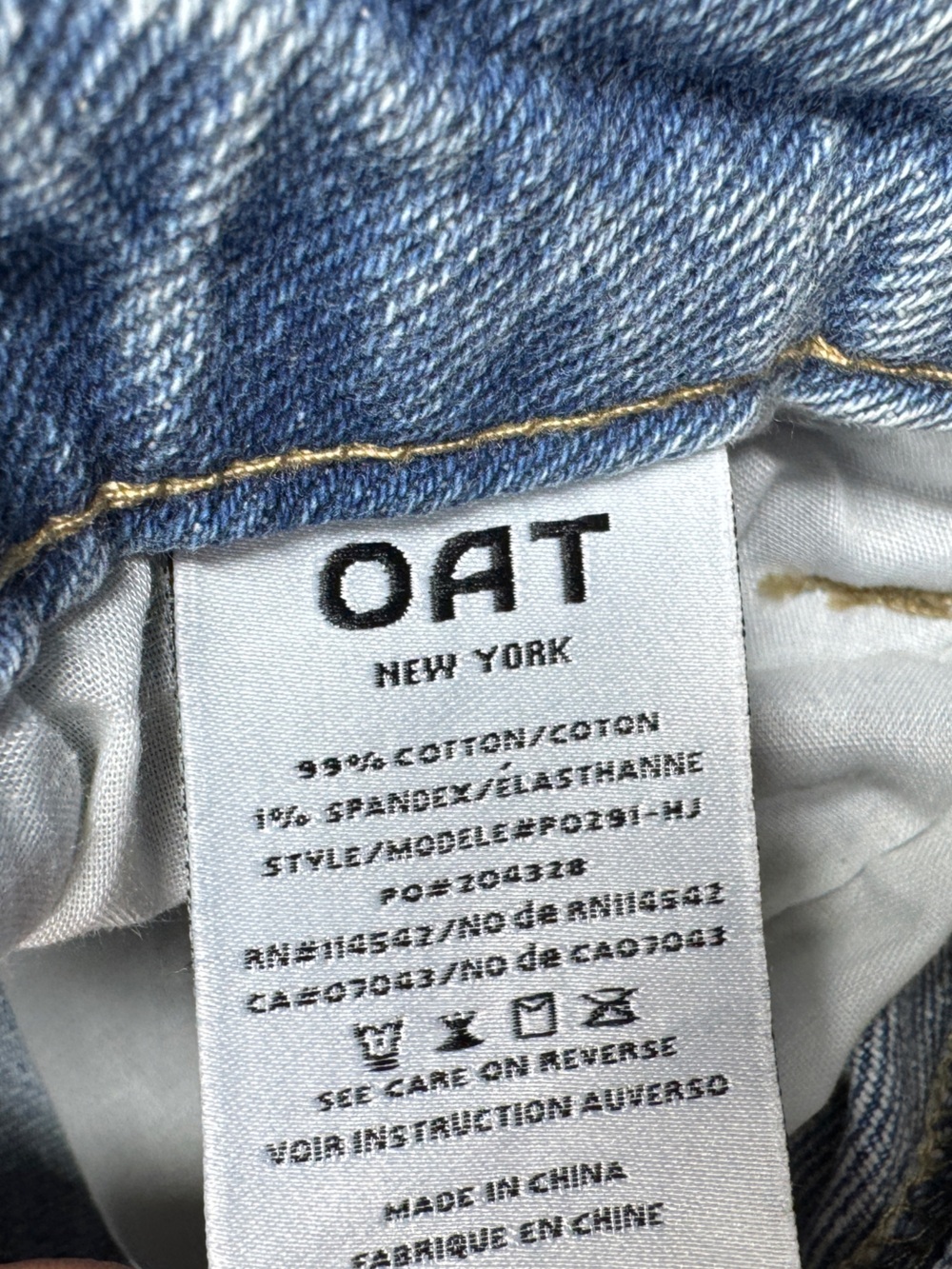 OAT Rhinestone Bows Coquette Wide Leg High Rise Cotton Blend Denim
blue Jeans 25 - Picture 16 of 17